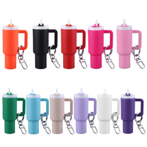 Mini Cup Keychain Mini Tumbler Keychain Cute Tumbler Key Ring Chapstick Holder Keychain Mini Keychain Pendant for Handbag Decor