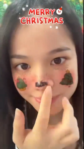 Tattoo สติ๊กเกอร์รอยสัก Christmas การแต่งหน้าบนใบหน้า ลายการ์ตูนคริสต์มาสน่ารัก กันน้ํา สําหรับตกแต่งใบหน้า