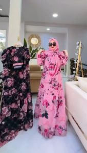 Setelan Gamis Syari Jamika Series By Soekha dengan Khimar Jersey Korea Premium