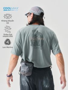 bluemonte | Áo Thun Leo Núi Chống Khuẩn Khô Nhanh Merino Wool COOLMAX
