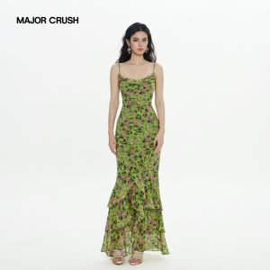 Floral Print Womens Fitted Cami Maxi Dress