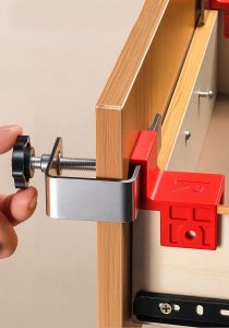 Woodworking Jig Steel Drawer Panel Clips Drawer Front Installation Clamps Cabinet Tool Home Furniture Installation&Repair Tools