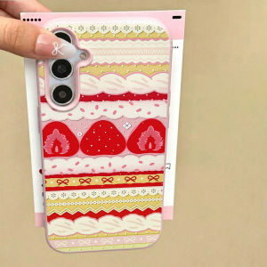 Strawberry Phone Case For Samsung A57 5G A 57 A37 A56 A55 A54 A53 A35 A36 A26 A17 A07 A06 A16 A15 A34 Case Lychee Silicone Cover