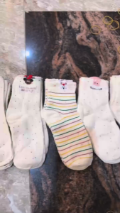 Vớ Trắng Nữ Hoạ Tiết Thú Cưng Đáng Yêu – Chất Cotton Mềm Mịn