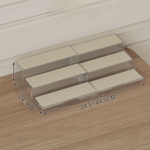 Acrylic Cosmetic Storage Rack Transparent Display Stand Makeup Organizer Skin Care Product Holder Step Shelf Modern Simple Design