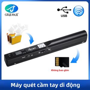 Máy Quét Cầm Tay Mini IScan Dành Cho Tài Liệu Và Sách Định Dạng A4 JPG PDF Độ Phân Giải 300/600/900 DPI Kết Nối USB Tốc Độ Cao