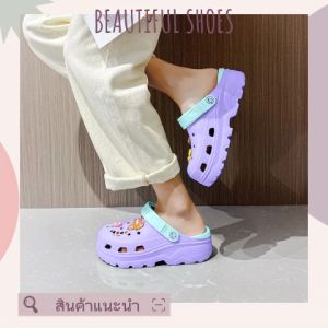 Wulove สุดฮิต รองเท้าหัวโต สีพาสเทล มีสติ๊กเกอร์ สไตล์สติ๊กเกอร์ สำหรับผู้หญิง เปิดส้นได้ น้ำหนักเบา ราคาดีมากๆ รีบและการจองกัน