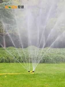 [READY& CODGarden Sprinkler Automatic Lawn Sprinkler 360 Degree Rotating 3 Arms Adjustable Water S