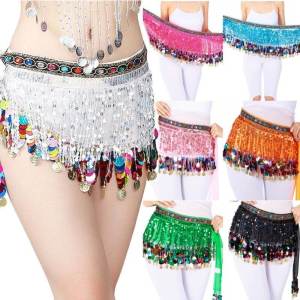 Fashionable Lace Tassel Sequin Hip Scarf Fashion Tie Tassel Sequins Hip Scarf