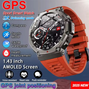 Military Smart Watch T-Rex 3 Bulit-in GPS Compass Altimeter Barometric 10 ATM IP69K Waterproof AMOLED Bluetooth Call Smartwatch