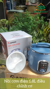 Nồi Cơm Điện Rapido RC-1.8M Chính Hãng | Dung Tích 1.8L | Lòng Nồi Ceramic An Toàn | Bảo Hành 1 năm
