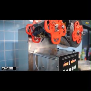 เครื่องซีลฝาแก้วอัตโนมัติ รุ่น HYH-01S ซีลฝาชานม เซ็นเซอร์เลื่อนฟิล์ม