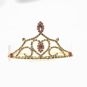 Rhinestone Crystal Gold Color Queen Crown Tiara Bridal Wedding Party Hair Jewelry for Women Girls Princess