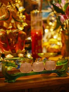 HENANSHENGZHONG | Lavishly Decorated Lotus Water Offering Cup Home Buddhist Shrine Supplies