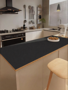 JIELEFAN | Waterproof Oil-Proof Leather Table Protector Black