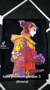 Kaos Pria Gambar 3D Premium Samurai Katun 24s H053 By Hans & Co