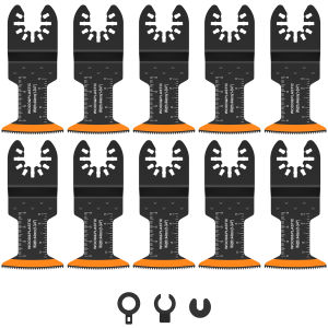 10/50 Chiếc 44MM Thép Carbon Cao Cấp Dao Động Lưỡi Cưa Đa Năng Vòng Cung Cạnh Sắc Nét Chống Mài Mòn Nhà DIY Chính Xác Dụng Cụ Cắt