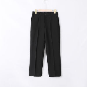 Drape Casual Suit Pants Men Summer Thin Ice Silk Loose Draping Effect Brown Fancy Straight-leg Long Pants
