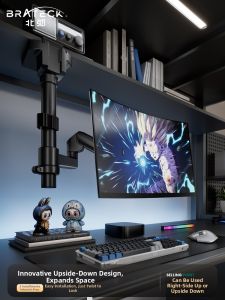 Brateck | Inverted Adjustable Portable Mechanical Arm Monitor Bracket