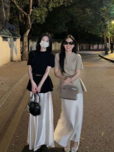 V.C.I | Summer Apricot A-Line Skirt Silk