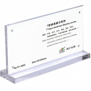 XYBP | Magnetic Customizable Transparent T-shaped Crystal Dual-sided Table Card Holder