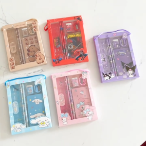 RM3 Kids Stationery Set (Pencil 2pcsEraserRulerSharpener Notebook)