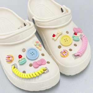 12Pcs/Set Crocs Jibbitz Charms Cute Bow Knot Detachable Shoe Buckle Decoration for Crocs