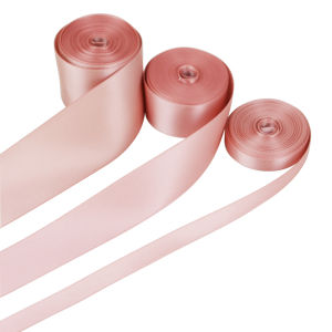 (10 Meters) 25mm Pink Meat Double Face Satin Ribbon Polyester High Quality Wholesale Christmas Lace Ribbons