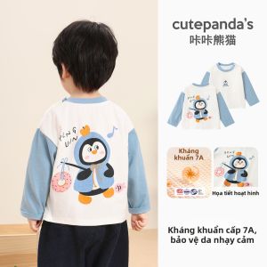 CUTEPANDAS | Áo Thun Bông Tay Dài Cho Trẻ Em