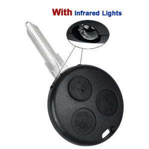 KEYECU NO / with 2 Infrared Lights 433Mhz Remote Key for Smart Fortwo Forfour Roadster City Coupe Crossblade Passion