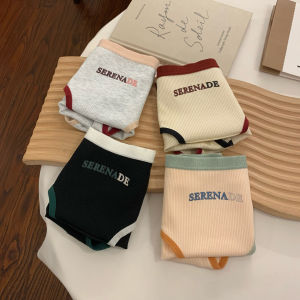 American Style Pure Cotton Antibacterial Threaded Cotton Summer Thin Triangle Pants Womens Underwear Breathable Comfortable