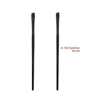 Portable Silver Tube Eyebrow Brush A-101 Angle Head Eyeliner Brush Outline Downward Makeup Brush Long Handle Waterproof
