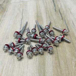 COMBO ỐC INOX SALAYA GẮN LỐC MÁY TẤT CẢ XE THÔNG DỤNG KÈM LÔNG ĐỀN ĐỎ