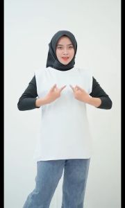 Inner Sleeveless Daleman Wanita Manset Tanktop Tanpa Lengan Resleting Belakang Bahan Katun Rayon Premium Size L XL XXL