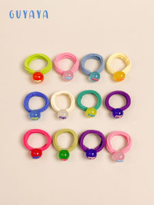 ความยืดหยุ่นสูงทนทานสีสันผมสําหรับเด็กผู้หญิง Anti-hair Damage น่ารัก Bun ที่คาดผม สไตล์เกาหลี อุปกรณ์เสริมผม