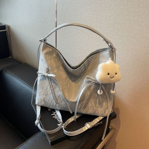 Casual Large Capacity Soft Surface Bag for Women 2024 New Fashion Commuting Single Shoulder Bag Travel Double Shoulder Backpack