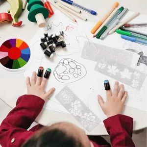 Esponja para pintar con los dedos 10 Uds. espuma más esponjosa aplicación de tinta tiza tinción pintura artesanal conjunt