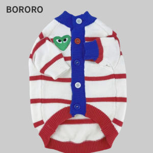 Bororo Dog Sweater Cardigan Autumn Winter New Style Small Dog Clothes Cats Clothes Casual Style Acrylic Fabric Pet Apparel
