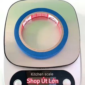 1 Cuộn băng keo giấy màu xanh dương rộng 1.2cm dài 25 mét lõi giấy 3mm giá tại xưởng