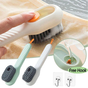 [Tặng Móc] Bàn Chải Đánh Giày Lông Mềm Đa Năng Bàn Chải Chất Lỏng Bàn Chải Cán Dài Dụng Cụ Làm Sạch Quần Áo Chất Lỏng Tự Động