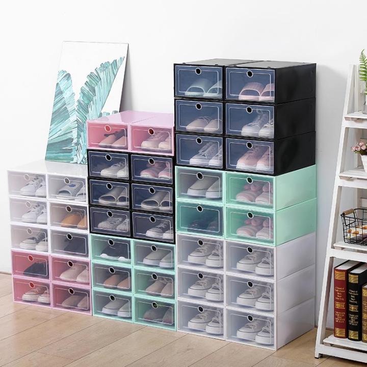 Large Size Basketball Shoe Box Organizer Storage Hard Plastic Case Shoe ...