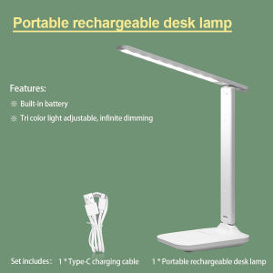 Rechargeable Led Table Lamp for Study Desk Lamp Reading Light Led Night Light with Fan Led Clock Dispaly Reading Desk Light