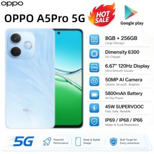 OPPO | 2026 new OPPO A5 Pro 5G Smartphone 8GB+256GB IP69 Water Resistance 5800mAh Battery 45W SUPERVOOC 120Hz Display 50MP Camera