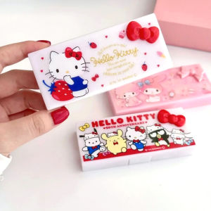 Sanrio | Genuine Hello Kitty Travel Organizer Sanrio Pochacco Cotton Swab Holder Dental Floss Mini Storage Tool Portable Jewelry Box