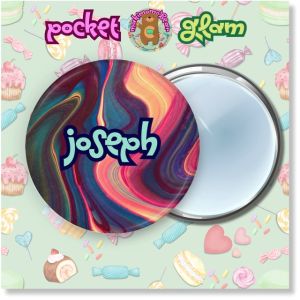 Pocket Mirror for Men Pocket Glam Necessity Beautify Name Personalized 2.25inches - 42 names to choose from - 1pc per order