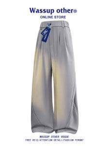 Summer New Pure Color Straight Trousers Loose and Versatile Mens Casual Pants