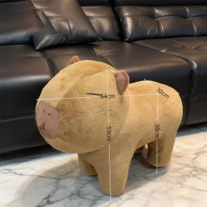 Cute Cartoon Animal-shaped Ottoman Stool with Casters