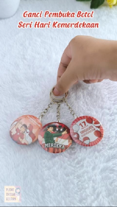 Gantungan Kunci Pembuka Botol Hari Kemerdekaan Indonesia 17 Agustus Gantungan Kunci Pin Agustusan Independence Day Souvenir Merdeka Merah Putih