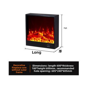 Customized Fireplace Core Simulation Flame Embedded House Digital Fireplace Modern Background Wall Decoration Domestic Heater