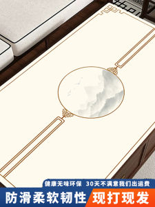 Leather Dining Table Mat Waterproof Oil-resistant Stain-proof Luxury Sensation Living Room Tablecloth Easy Cleaning Home Textile